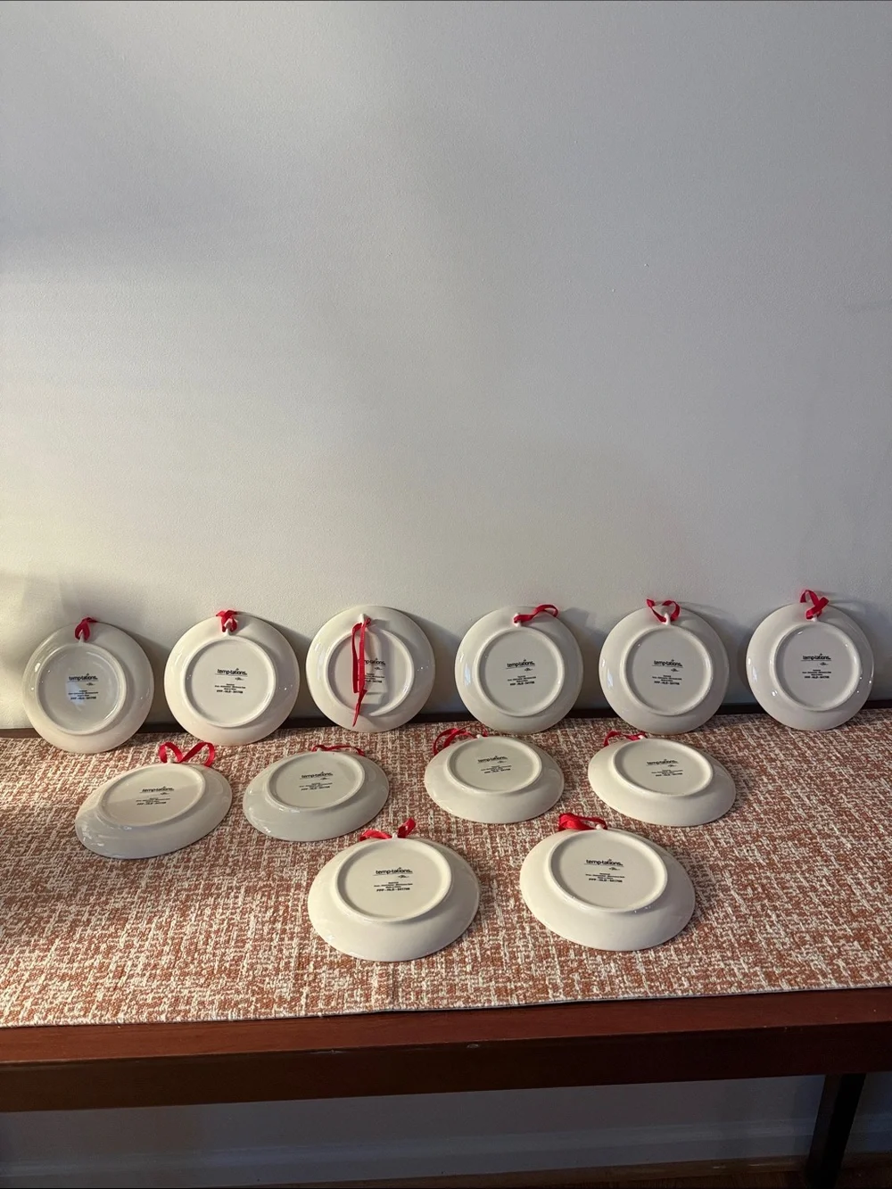 Temp-tations 12 Days of Christmas Appetizer Plates, Holiday Decor Set